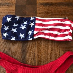 American Flag Bikini Top